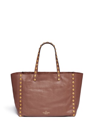 Back View - Click To Enlarge - VALENTINO GARAVANI - 'Gryphon' stud leather tote