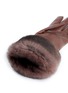 Detail View - Click To Enlarge - VALENTINO GARAVANI - 'Rockstud' rabbit fur leather gloves