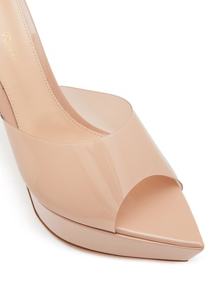 Detail View - Click To Enlarge - GIANVITO ROSSI - Translucent Strap Platform Heels