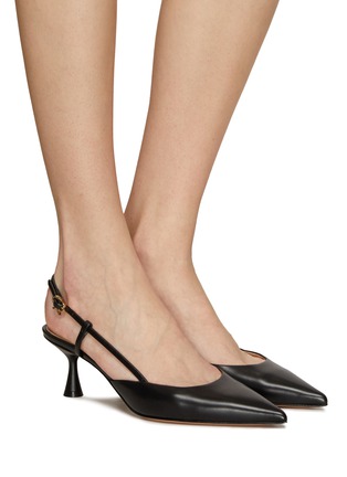 Figure View - Click To Enlarge - GIANVITO ROSSI - ‘Ascent’ 55 Leather Slingback Pumps