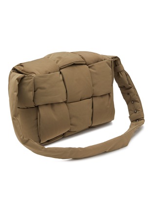 Detail View - Click To Enlarge - BOTTEGA VENETA - ‘Pillow Cassette’ Woven Padded Messenger Bag 
