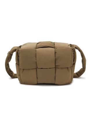 Main View - Click To Enlarge - BOTTEGA VENETA - ‘Pillow Cassette’ Woven Padded Messenger Bag 
