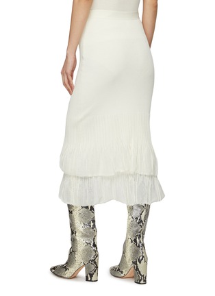 Back View - Click To Enlarge - BOTTEGA VENETA - Two In One Cotton Midi Skirt