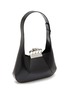 Detail View - Click To Enlarge - ALEXANDER MCQUEEN - Four Ring Leather Hobo Bag