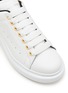 Detail View - Click To Enlarge - ALEXANDER MCQUEEN - ‘Larry’ Low Top Lace Up Leather Sneakers