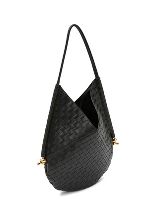 Detail View - Click To Enlarge - BOTTEGA VENETA - Medium ‘Ellipse’ Intreccio Leather Crossbody Bag