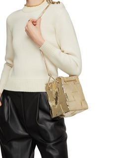 BOTTEGA VENETA, Small 'Cassette' Bucket Intrecciato Leather Crossbody Bag, GOLD, Women