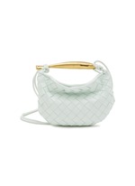 Bottega Veneta Mini Cross-Body Bag Intreccio Glacier in Lambskin - US