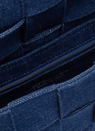 Detail View - Click To Enlarge - BOTTEGA VENETA - Medium ‘Cassette’ Intreccio Denim Crossbody Bag