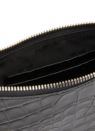Detail View - Click To Enlarge - GU_DE - ‘Gigi’ Crocodile Embossed Leather Shoulder Bag