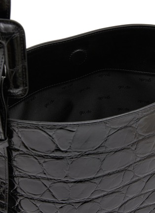Detail View - Click To Enlarge - GU_DE - ‘Kate’ Buckled Strap Crocodile Embossed Leather Tote Bag