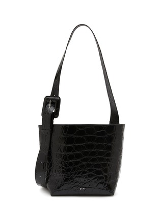 Main View - Click To Enlarge - GU_DE - ‘Kate’ Buckled Strap Crocodile Embossed Leather Tote Bag