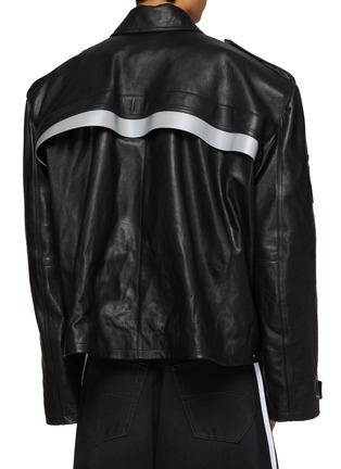 Back View - Click To Enlarge - BALENCIAGA - Oversize Leather Jacket