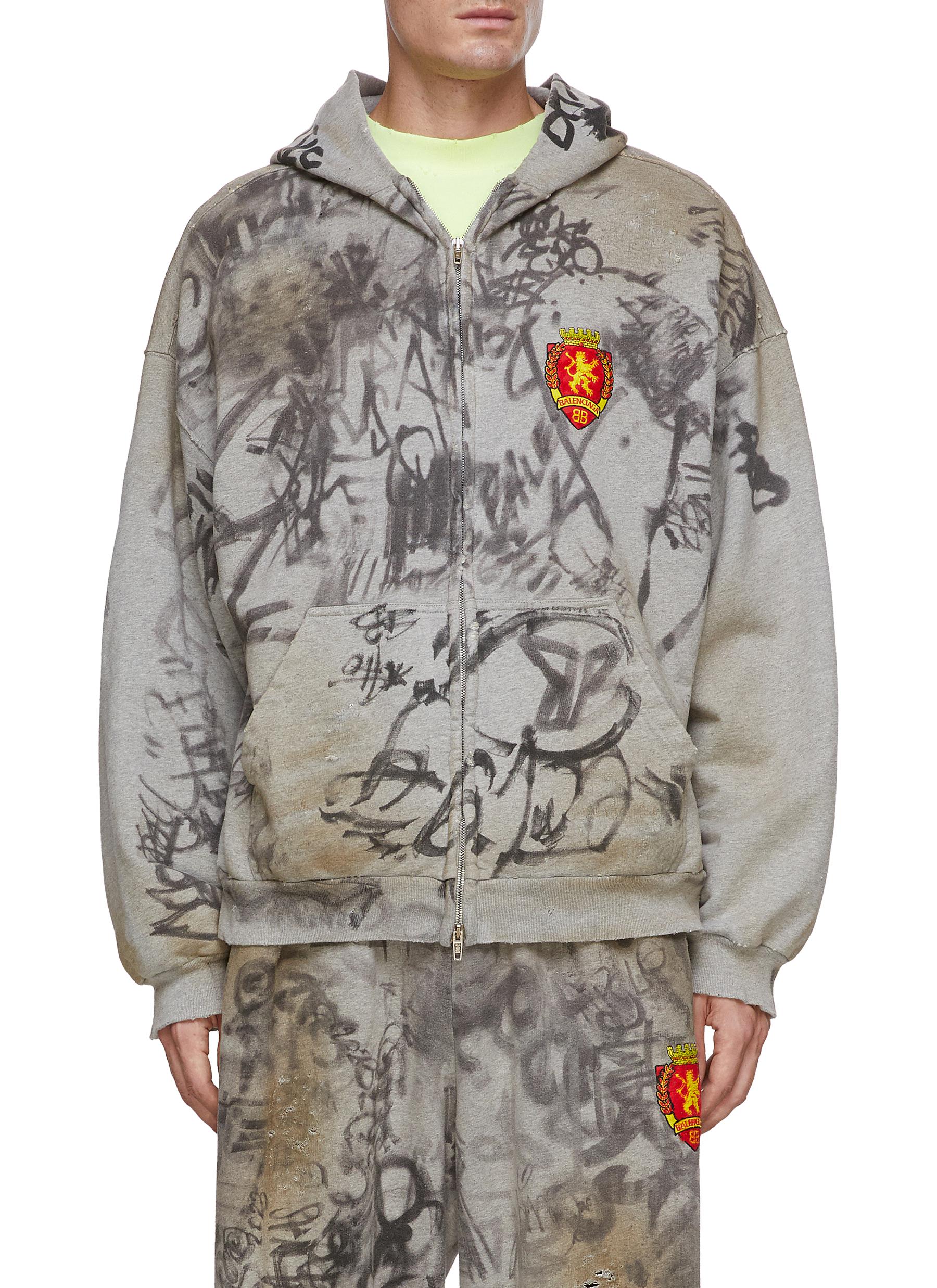 Shop Balenciaga Lunar New Year 2023  Logomania All Over Sweater  Saks  Fifth Avenue