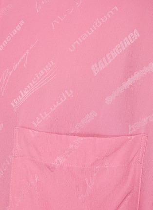  - BALENCIAGA - Logo Jacquard Shirt Dress