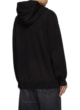 Back View - Click To Enlarge - BALENCIAGA - Distressed Zip Up Hoodie