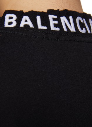 Balenciaga Multi Logo High-Neck Cotton T-shirt
