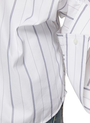  - BALENCIAGA - Striped Quarter Sleeve Wing Shirt