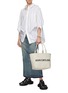 Figure View - Click To Enlarge - BALENCIAGA - Striped Quarter Sleeve Wing Shirt
