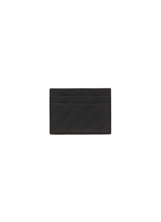 Main View - Click To Enlarge - BALENCIAGA - All Over Perforated Logo Leather Cardholder