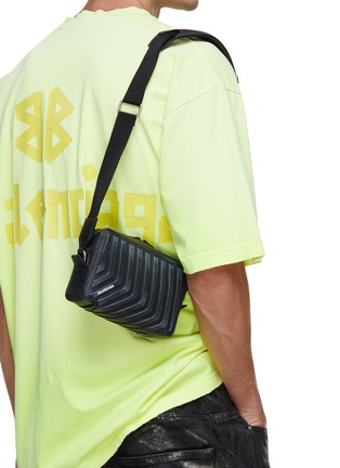 Figure View - Click To Enlarge - BALENCIAGA - Car Leather Crossbody Bag