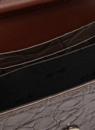 Detail View - Click To Enlarge - GU_DE - ‘Tiny’ Crocodile Embossed Leather Box Clutch