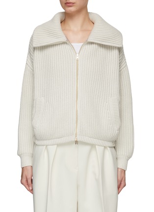 Main View - Click To Enlarge - HERNO - Zip Up Knit Jacket