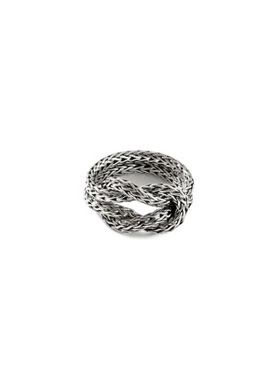 Main View - Click To Enlarge - JOHN HARDY - ‘Classic Chain’ Silver Knotted Double Chain Ring
