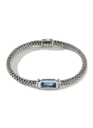 Main View - Click To Enlarge - JOHN HARDY - ‘Classic Chain’ Silver Aquamarine Extra Small Chain Bracelet