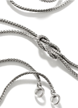 Detail View - Click To Enlarge - JOHN HARDY - ‘Classic Chain’ Silver Knotted Double Chain Necklace
