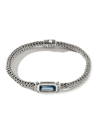 Main View - Click To Enlarge - JOHN HARDY - ‘Classic Chain’ Silver London Blue Topaz Extra Small Chain Bracelet