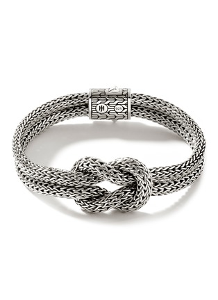 Main View - Click To Enlarge - JOHN HARDY - ‘Classic Chain’ Silver Knotted Double Extra Small Chain Bracelet
