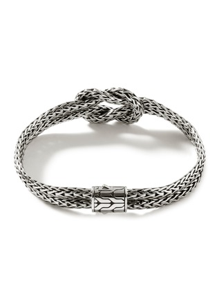 Detail View - Click To Enlarge - JOHN HARDY - ‘Classic Chain’ Silver Knotted Double Slim Chain Bracelet