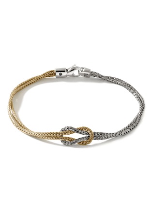 Main View - Click To Enlarge - JOHN HARDY - ‘Classic Chain’ 14K Gold Silver Knotted Double Chain Bracelet