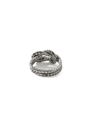 Detail View - Click To Enlarge - JOHN HARDY - ‘Classic Chain’ Silver Knotted Double Chain Ring