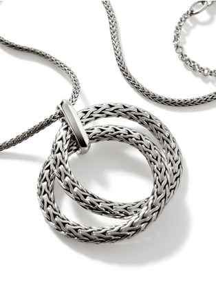 Detail View - Click To Enlarge - JOHN HARDY - ‘Classic Chain’ Silver Double Ring Charm Chain Necklace