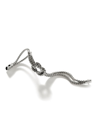 Detail View - Click To Enlarge - JOHN HARDY - ‘Classic Chain’ Silver Knotted Double Slim Chain Bracelet