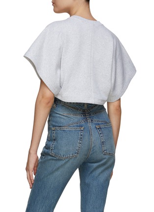 Back View - Click To Enlarge - ALAÏA - Logo Cropped Sweatshirt T-Shirt