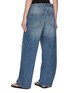 Back View - Click To Enlarge - ALAÏA - Bi-Fabric Wide Leg Jeans