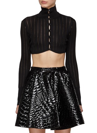 Main View - Click To Enlarge - ALAÏA - Crinoline Cropped Top