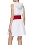 Back View - Click To Enlarge - ALAÏA - Belted Hooded Mini Dress