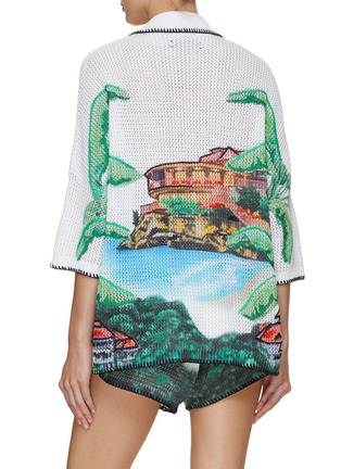 Back View - Click To Enlarge - AMIRI - Eden Rock Crochet Shirt