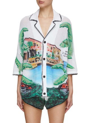 Main View - Click To Enlarge - AMIRI - Eden Rock Crochet Shirt