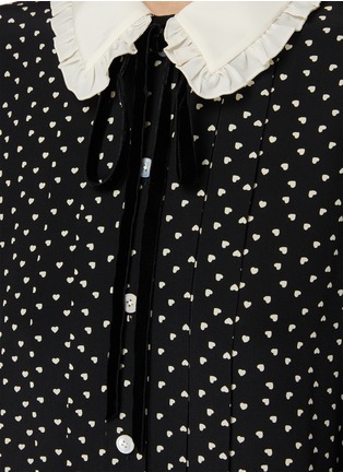  - ALESSANDRA RICH - Heart Print Silk Blouse