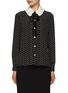 Main View - Click To Enlarge - ALESSANDRA RICH - Heart Print Silk Blouse