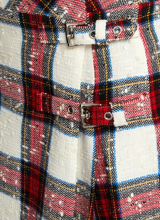  - ALESSANDRA RICH - Checked Mini Skirt With Buckles