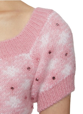  - ALESSANDRA RICH - Vichy Hotfix Check Knit Sweater