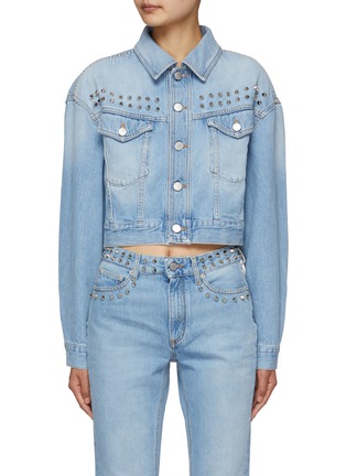 Main View - Click To Enlarge - ALESSANDRA RICH - Studded Denim Jacket