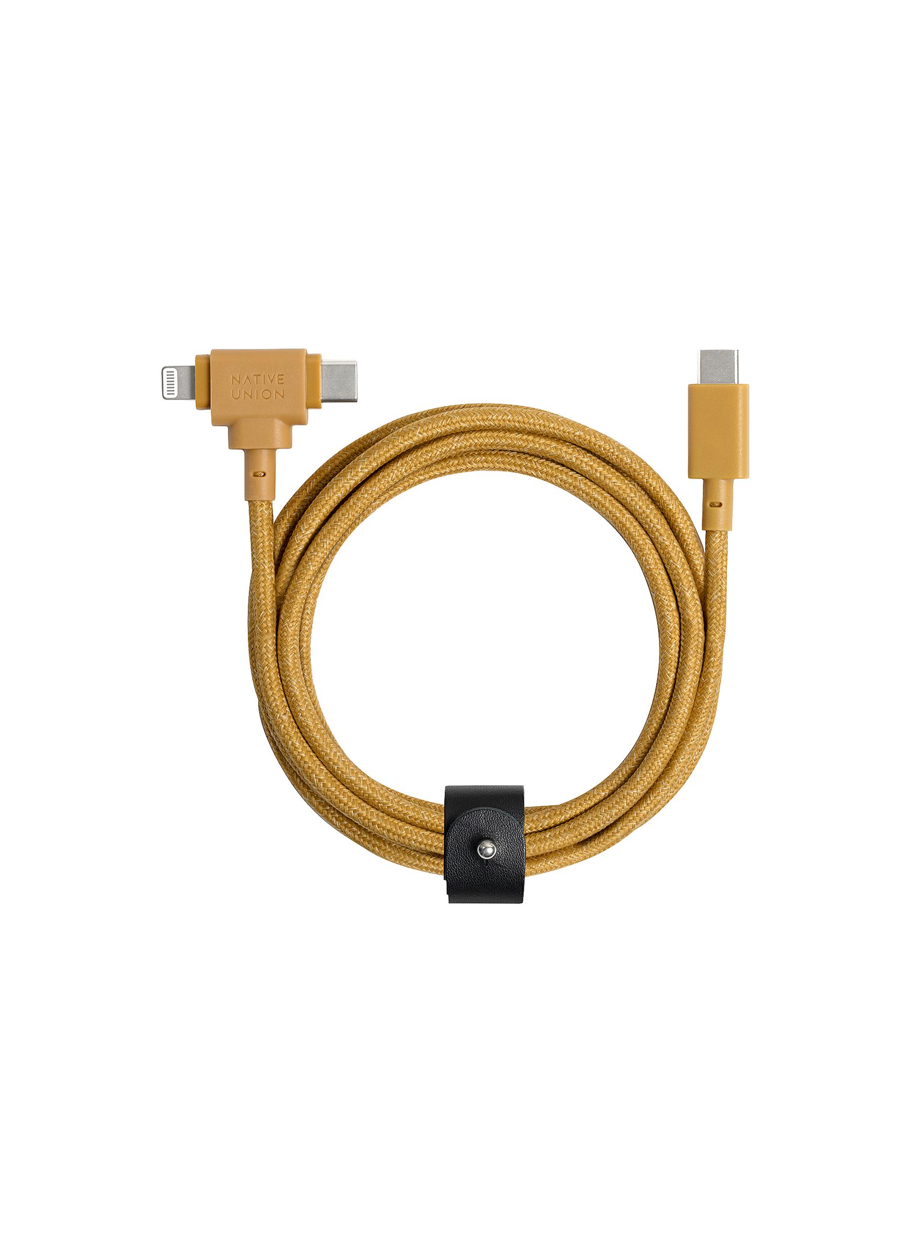 Belt Cable Duo USB-C to USB-C/Lightning 1.5M - Kraft