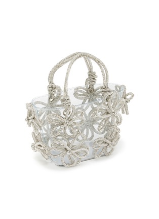 Detail View - Click To Enlarge - CULT GAIA - Nano ‘Bloom’ Crystal Embellished Flower Motif Top Handle Bag
